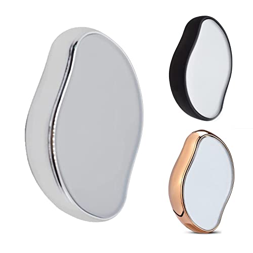 Wybtbm Épilateur d'épilation Physique Indolore, Épilateur Cristal Indolore, Cadeaux épilation Rapide et Facile aux Cristaux pour Hommes et Femmes, pour Les Jambes, Les Bras, Le Dos(Argent) Cover