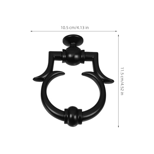 Heurtoir de porte moderne mat noir avec poignée simple - 3