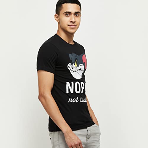 Image of Max Men's Regular Fit Printed Crew Neck T-Shirt