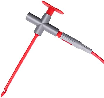 Cleqee 2PCS Reverse Puncture Probe Wire-Piercing Automotive Multimeter Test Clips Tool Test Lead Kit Car Repairing Connect to 4mm Banana Plug for Electrical Measuring