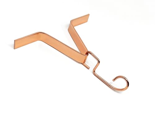 U-nitt Gutter Clip for Rain Chain Installation | Rain Chain Gutter Adapter | Copper Plated, Heavy Metal, Standard, 973CP, 6 X 5 inches