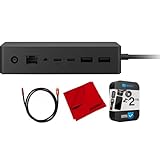 Microsoft SVS-00001 Surface Dock 2 Bundle with Deco Gear 6FT Universal 4K HDMI 2.0 Cable, Microfiber Cleaning Cloth and 2 YR CPS Enhanced Protection Pack