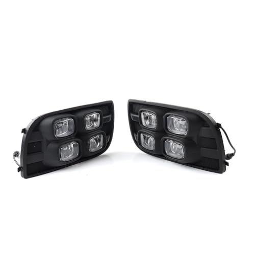 Liru Front LED Daytime Light Fog Lamp Running Turn Signal ABS Black for Toyota Sequoia XK60 SR5 Limited Platinum 2008-2017 Car