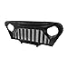IBESTWOLF Matte Black Front Grill Grille with Mesh for 1997-2006 Jeep Wrangler TJ, Front Grille Cover Replacement for Gladiator Angry Bird