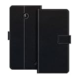 ESACMOT Étui Portefeuille en Cuir Compatible avec Nokia Lumia 635 Coque à Rabat avec Porte Cartes et Support, Fermeture Magnétique, Étui Folio Antichoc (Noir)
