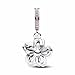 PANDORA Moments Cherry Blossom Dangle Charm - Sterling Silver Charm with Cubic Zirconia & Enamel - Jewelry for Women - Includes Gift Box