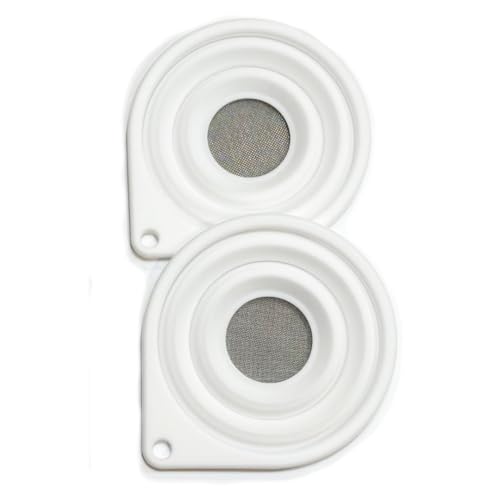 PocketStrainer Discreet Kidney Stone Strainer [2 Pack], Collapsible Compact 4” Urine Strainer Soft Silicone Funnel with Stainless Steel Fine Mesh Filter, Flat-Folding, Washable, Specimen Collection