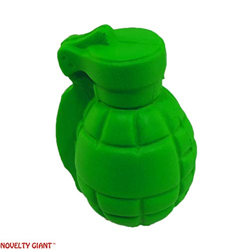 Stress Relief Squeezable Foam Green Grenade Package of Six (6)