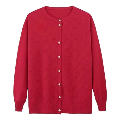 Middle-Aged Elderly Grandma's 60-70-80 Years Old Women Knitted Cardigan O-Neck Thin Knitted Coat