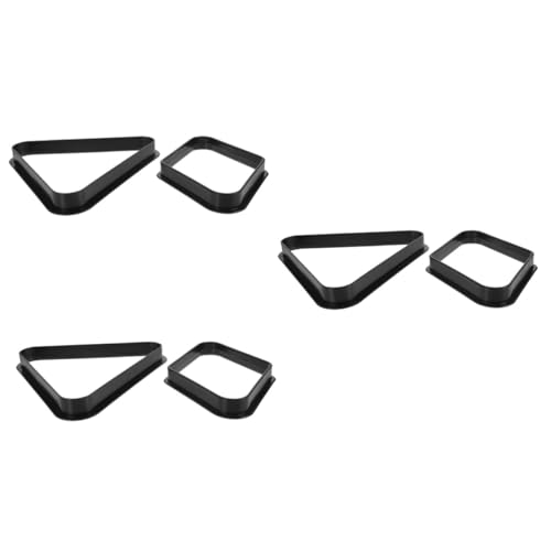 Totority 3sets 2pcs Billiard Balls Triangle Rack Durable Plastic Pool Ball Holder for Easy Positioning and Neat Arrangement Design Fits All Pool Tables 2pcs*3