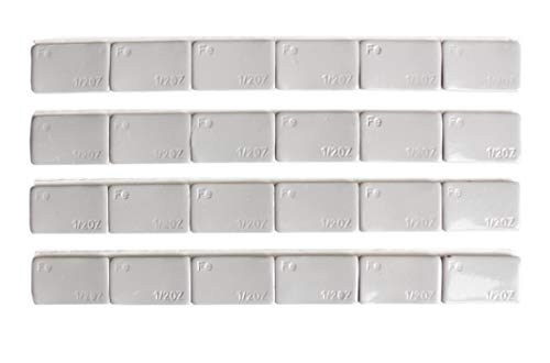 ACCRETION 1/2 Oz, 0.5 Oz, 90oz(180pcs), Grey, Wheel Weights (Lead Free). USA Made White Tape, Easy to Peel. Low Profile, 5.6 Lbs.