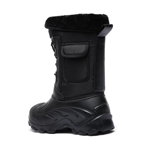 Men's Waterproof Hiking Winter Snow Boots Warm Fur Lined Lightweight Outdoor Tall Boots3