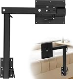 Supporto base per gambe da tavolo RV​ – Morsetti per gambe del tavolo amovibili, girevoli a 360° e regolabili in altezza per camper, roulotte e yacht (Black)