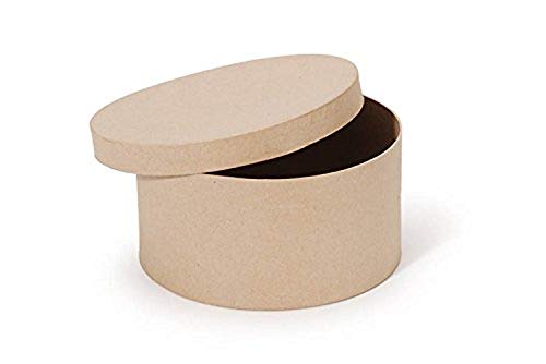 Darice Paper Mache Box - Round - 8 x 4 in