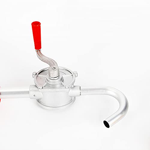 Aluminum Alloy Rotary Barrel Pump - 10 Gpm Manual Hand Pump For Oils, Fuels, Gasoline, Kerosene, And Water Transfer - Compatible With 55 Gallon Drums, Barrels, And Small Tanks #TOP4
