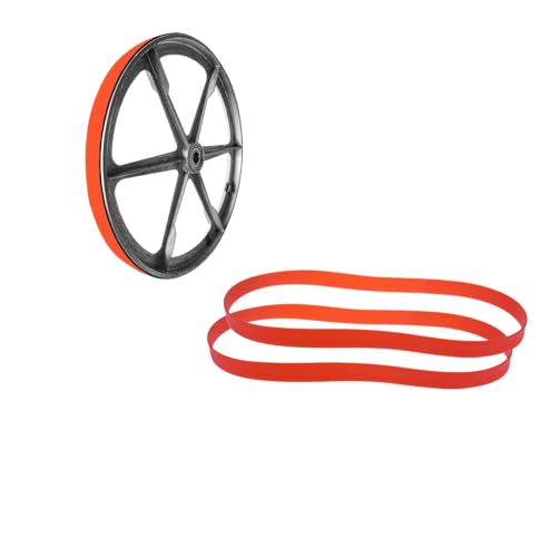 CXNM Urethane Band Saw Tires 14 inch x 1 inch x .095 2 Pack No Adhesive Needed Compatible with Jet Grizzly, Powermatic Band Saws