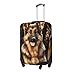 QSMBNET Travel Luggage Cover German shepherd Spandex Suitcase Protector Washable Baggage Covers Fashion Elastic Scratch-Resistant Luggage Cover Protector Fits 18-32 Inch Luggage
