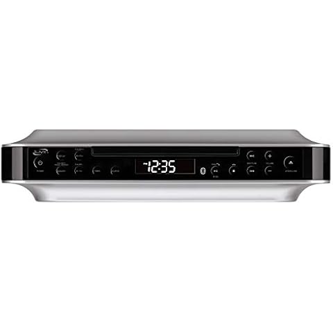 iLive Bluetooth Under Cabinet Radio (FM) CD and MP3 player, USB, AUX in, Wireless Music System with Kitchen Timer, Digital Clock, with Remote Control IKBC384SMP3U Cover