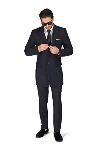 AZAR MAN Slim Fit Modern Wool Overcoat 3 Button Notch Lapel Top Trench Coat4
