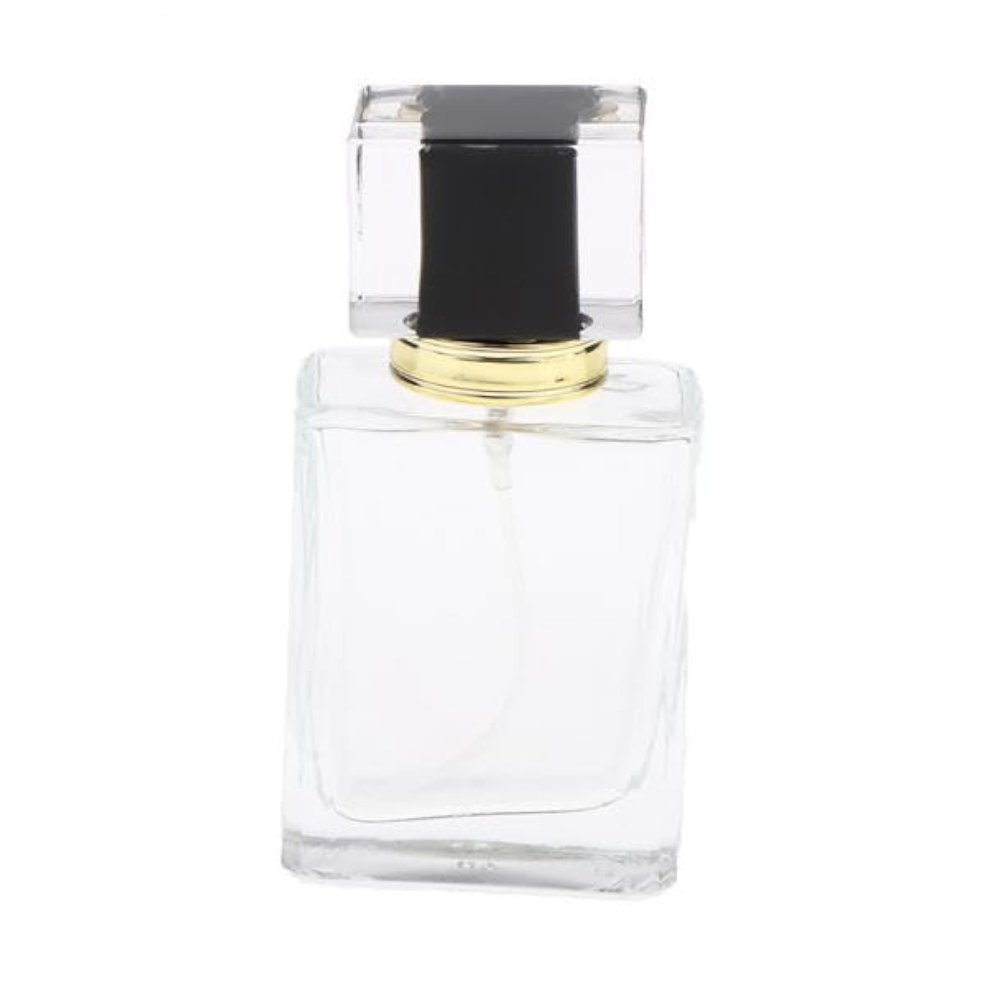 5 Empty Glass Fragrance Spray Containers with Black Cap