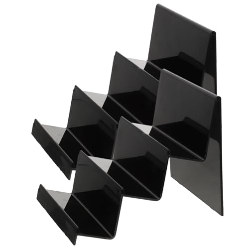 TOYANDONA Expositor De Bolsos Transparente Acrílico 14 Cm Ancho 3 Niveles Soporte para Monedero Compacto Resistente para Tienda Hogar Oficina 2 Piezas