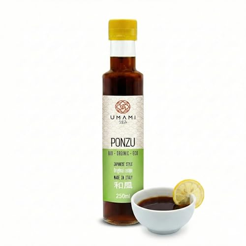Umami Salsa Ponzu BIO 250ml - Condimento Giapponese con Agrumi Biologici e Salsa di Soia - Ideale per Sushi, Pesce, Gyoza e Insalate - Senza Additivi