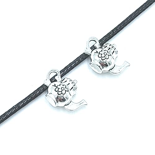 Yoogcorett 24Pcs Cute Charm Tibetan Silver Alloy Vintage Bulk Jewelry Making Kettle Teapot Pendants For Diy Necklace Bracelet Earrings Jewelry Making And Crafting 16 X 12Mm (Ancient Silver) #TOP1