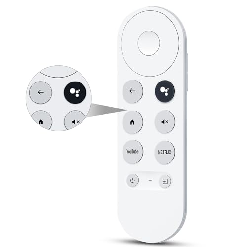 Replacement für Chromecast Fernbedienung, für Google Chromecast 4k Snow Streaming Media Player, G9N9N Bluetooth Remote Control for Google TV GA01920-US/GA01919-US/GA03131(Nur Fernsteuerung)