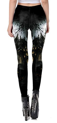 Color Cosplayer Color Cosplay Halloween Leggings For Women High Waisted Ankle Length Elastic Seamless Tights 3D Printed Design Soft Workout Yoga Pants Plus Size S-Xl thumb #3
