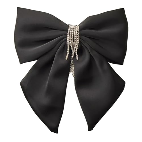 Large Bow Hair Trim Diamond Tassel Clip Female Back Of