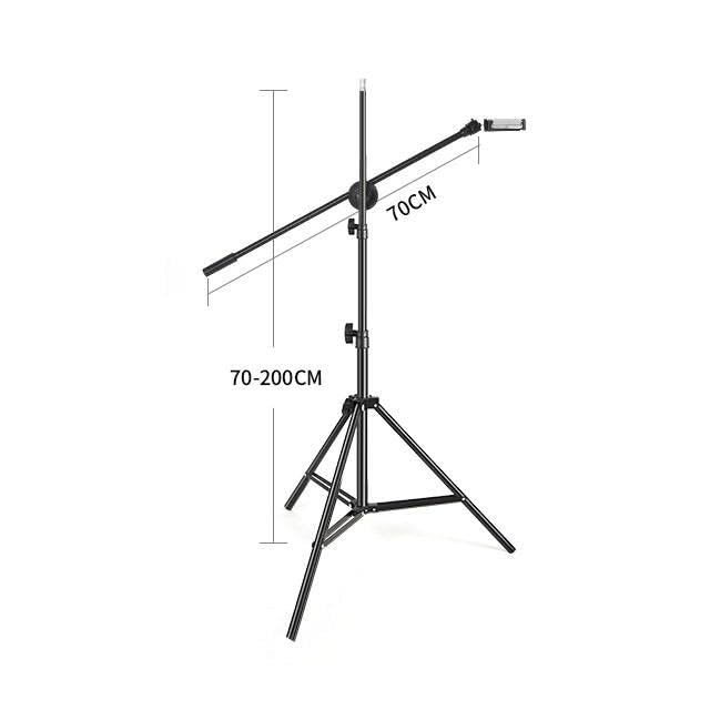 Image of SHOPEE Overhead Phone Mount with Tripod Light Stand 2M Stand 70cm Boom Arm for Phone Camera Holder 360-degree Rotating Stand Tripods Video Recording,Cooking,Photography,Live Streaming,YouTube