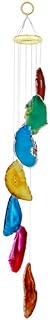 Nupuyai Natural 7 Chakra Stone Wind Chimes for Garden Home Decor, Crystal Stone Hanging Ornament Wind Bell for Outdoor Indoor 53cm