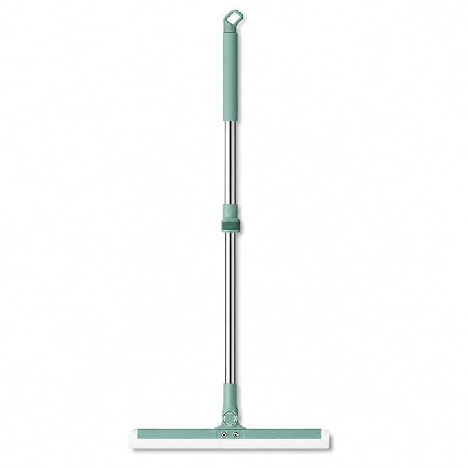 Floor Squeegee with Long Handle - Heavy Duty Bathroom & Floor Wiper with 180-Degree Swivel Head-image-39