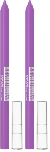 Image of Maybelline New York Tattoo Liner Gel Pencil, Sharpenable Eyeliner, Purple (Pack of 2)