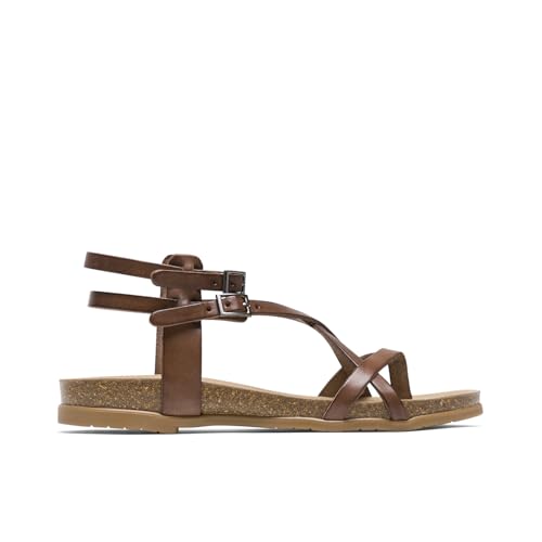 Porronet Sandalia Plana Esclava Bio De Piel Moka Samantha