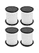 for inse S6 PLUS Replacement Filter for Cordless Vacuum Cleaner – 4-Pack High-Efficiency HEPA Filter Captures Particles as Small as 0.3 Microns, Plastic + Filter Paper Construction, White and Black