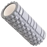 MAXXIVA Massagerolle 33x14 cm Faszienrolle Trainings-Rolle Fitness-Zubehör Fitness-Training Fitness-Gerät Yoga Gymnastik Pilates Physiotherapie (Grau)