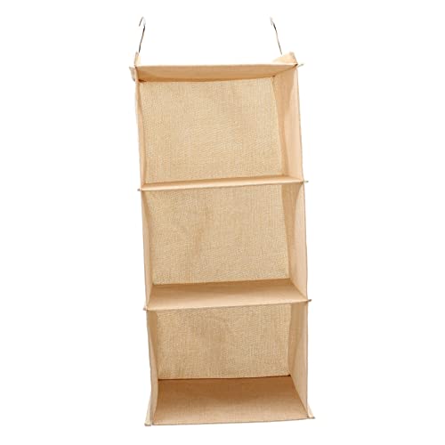PRETYZOOM Folding Wardrobe Organizer Multi Layer Hanging Closet Storage Bag for Clothes Linenette Material Clothing Organizer for Home Dorm and Hotel Use