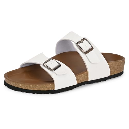 Image of Centrino Women's Berkin-Style Slip-On Sandals | Open Toe Design | Soft PU Footbed | Lightweight & Comfortable | Arch Support | On-Grip Sole | Casual Outdoor Wear (9223)