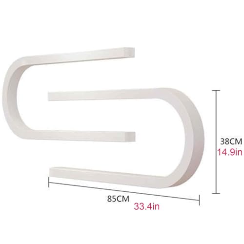 Estante de pared para esmalte de uñas, estante de almacenamiento de cosméticos en forma de U, tablero de fibra de alta densidad, ideal para salones de uñas y tiendas de belleza, 2 piezas