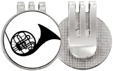 Horn Classical Beatiful Music Golf Ball Marker Hat Cap Clip Enamel Magnetic image 2