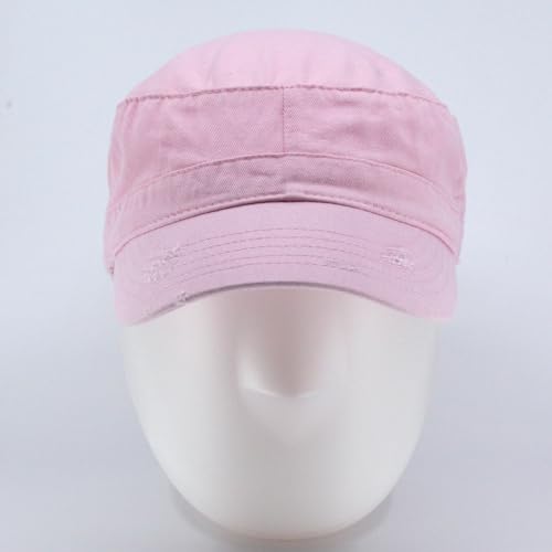 Image of The Vintage Year Washed Cotton Distressed Cadet Hat - Tactical Military Baseball Cap for Men & Women, Outdoor Casual Wear