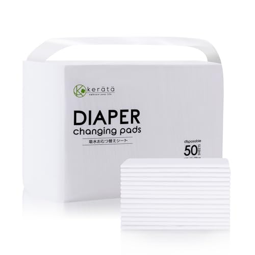 Image of kerätä Disposable Changing Pads for Baby, 50 Pack 13" x 18" Super Soft Diaper Changing Pad Liners, Ultra Absorbent & Waterproof Baby Pee Pads Underpads for Changing Pad Cover Table Mat Sheet