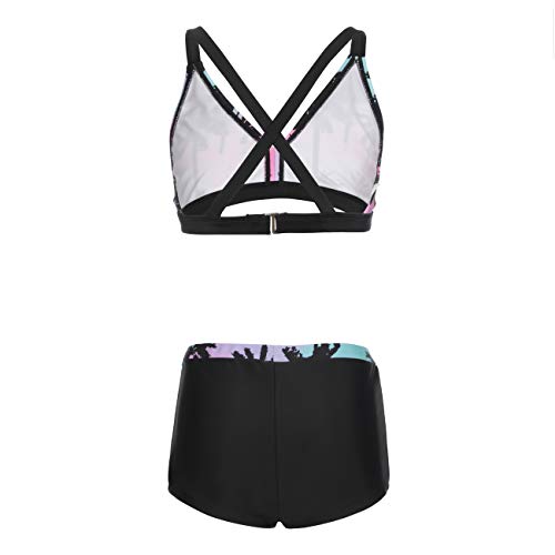 Dayu Girls' Boyshort Tankini Swimwear Beach Sport 2 Piece Swimsuits3