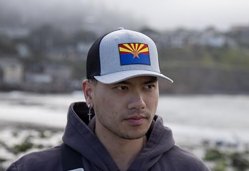 Image of International Tie State Hat for Men and Women, Adjustable Snapback Trucker Baseball Cap with Embroidered Patch