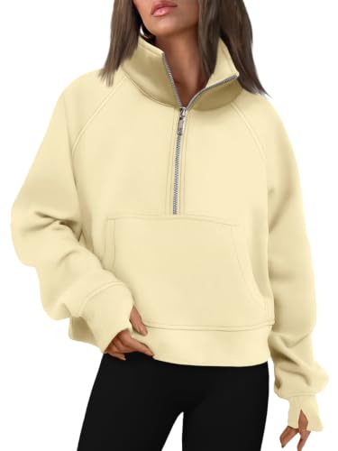 Image of AUTOMET Womens Sweatshirts Half Zip Fleece Pullover Fall Outfits