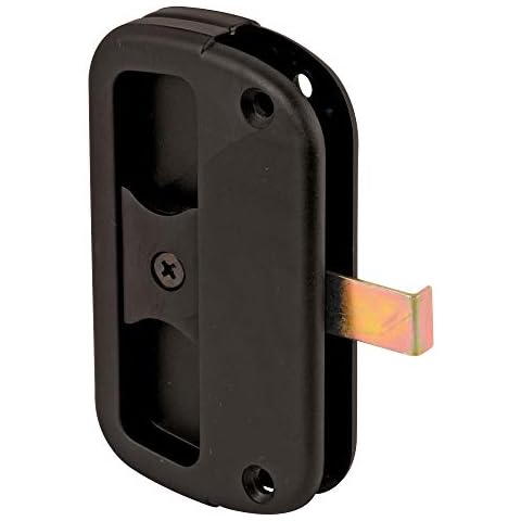 Prime-Line A 186 Black Plastic Sliding Screen Door Latch and Pull Cover