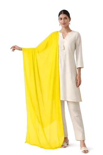 Image of MYRAH Chiffon Solid Casual Daily Use Dupatta For Women's & Girls Length - 2.50 Meter
