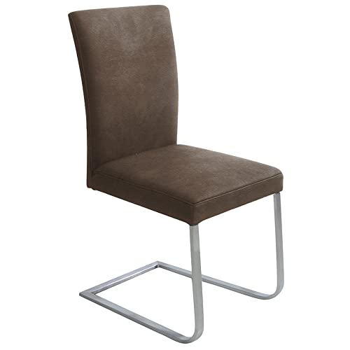 Komfort & Wohnen Freischwinger mit Bezug in Microfaser Sand