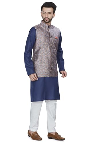 Image of BE ACTIVE Cotton Nehru Jacket for Men | Versatile Festive & Casual Ethnic Wear | Ethnic Standard Length Jacket